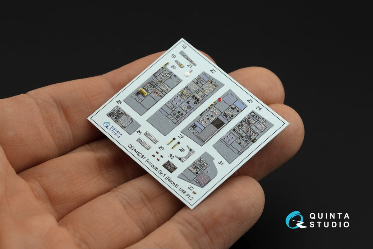 Quinta Studio QDS+48261 Tornado GR.1 3D-Printed coloured Interior on decal paper (Revell) (small version) (with 3D-printed resin parts) 1/48 – immagine 10