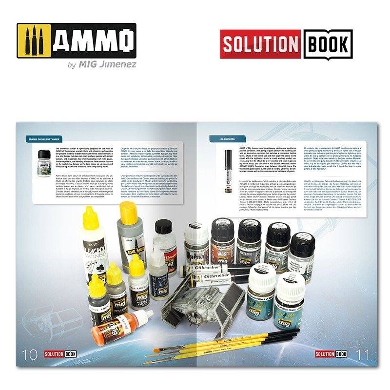 AMMO of Mig Jimenez 6520 SOLUTION BOOK. HOW TO PAINT IMPERIAL GALACTIC FIGHTERS (Multilingual) – imagen 2
