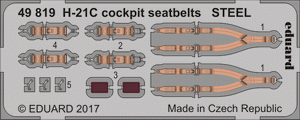 Eduard 49819 H-21C cockpit seatbelts STEEL ITALERI 1/48