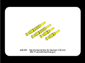 Aber A48 003 Set of 4 barrels tips for German 7,92 mm MG 17 aircraft machine guns 1/48 – zdjęcie 5