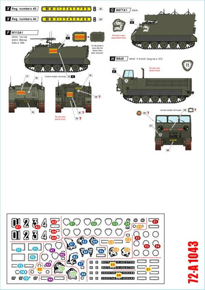 Star Decals 72-A1043 Vietnam 2. M113A1, M113 w recoilless gun, M132 Zippo, M548 ammo carrier, M577 1/72 – Bild 2