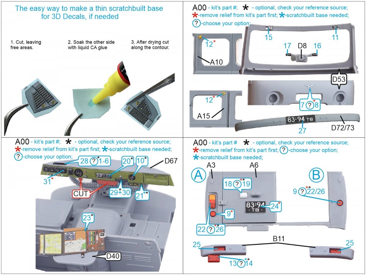 Quinta Studio QD35040 UAZ-452 3D-Printed &amp;amp; coloured Interior on decal paper (Zvezda) 1/35 – Bild 8