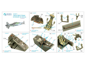 Quinta Studio QD48515 Do 335A-12 Trainer 3D-Printed &amp;amp; colored Interior on decal paper (Tamiya) 1/48 – image 2