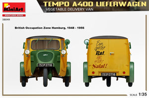 MiniArt 38049 TEMPO A400 LIEFERWAGEN. VEGETABLE DELIVERY VAN 1/35 – zdjęcie 5