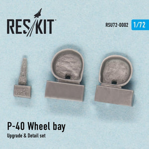 RESKIT RSU72-0002 P-40 D,E.F,K,M,N Wheel bay for Special Hobby, Academy, Hasegawa, Sword, Az-models 1/72