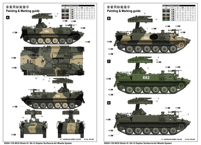 Trumpeter 05554 9K35 Strela-10 SA-13 Gopher Surface-to-Air Missile System 1/35 – image 2