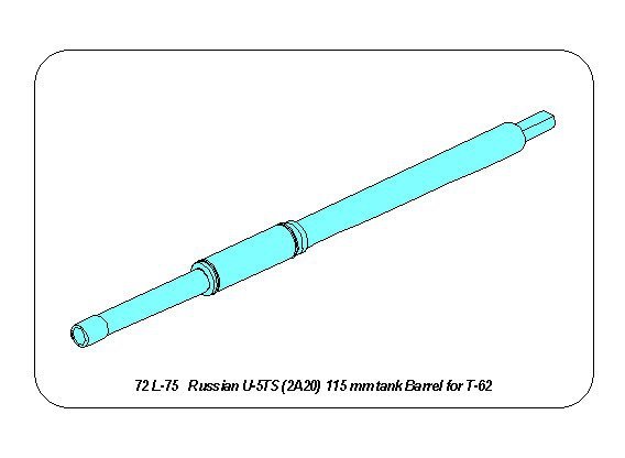 Aber 72L-75 Lufa U-5TS(2A20) 115mm do rosyjskiego czołgu T6 1/72 – immagine 10