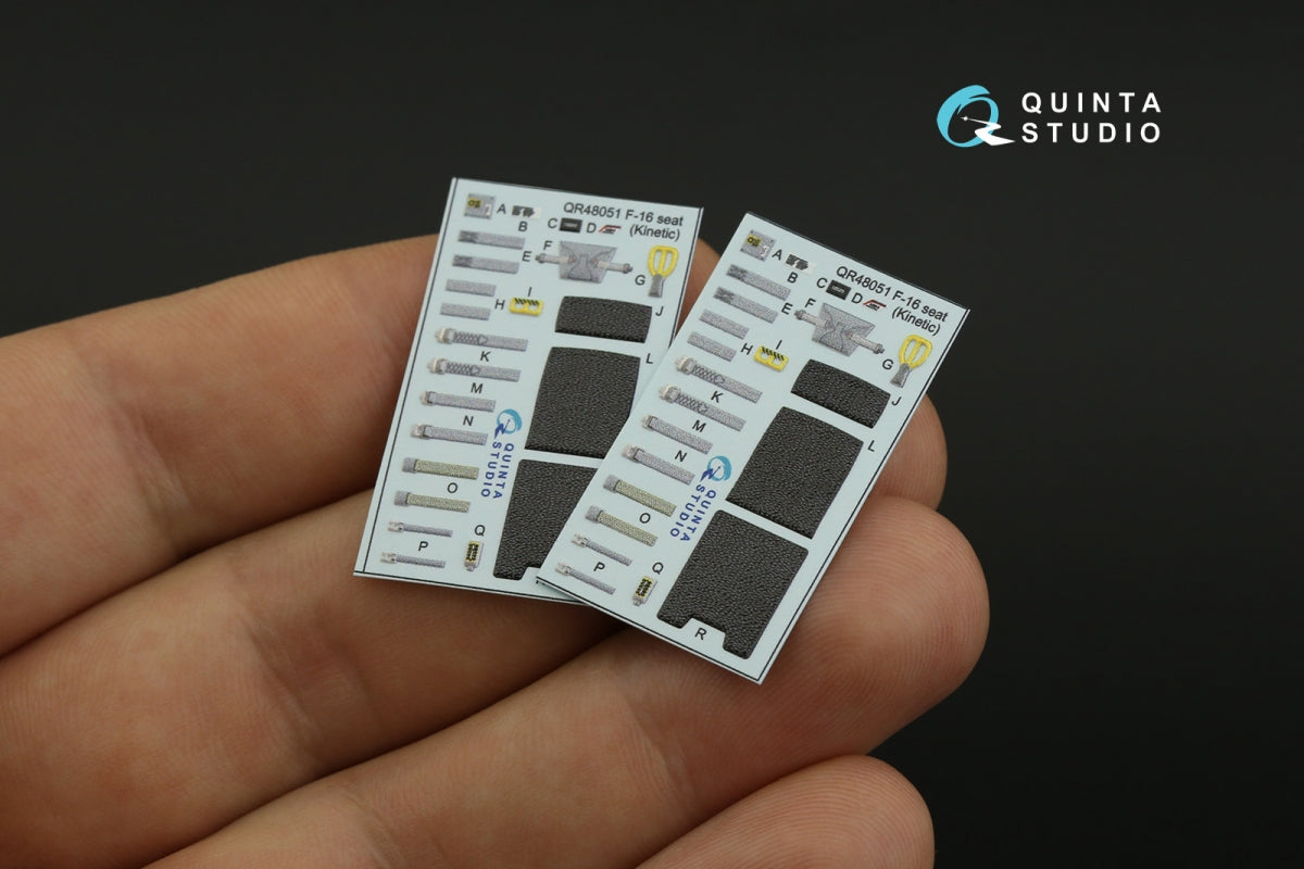 Quinta Studio QD48419 F-16D block 40 3D-Printed &amp;amp; coloured Interior on decal paper (Kinetic 2022 tool) 1/48 – Bild 7