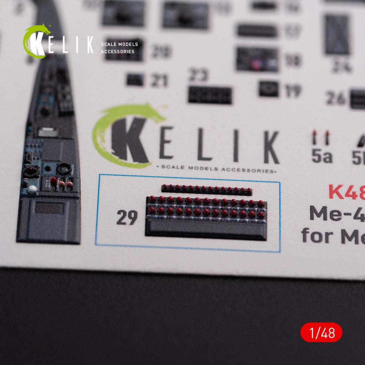 KELIK K48075 Messerschmitt Me-410 A1 interior 3D decals for Meng Model kit 1/48 – Bild 4