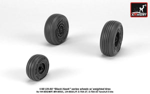Roues Armory Models AW48329 UH-60 Black Hawk avec pneus lestés 1/48