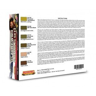 Lifecolor CS17 Acrylic paint set American Uniforms Set 1 6x22ml – immagine 2