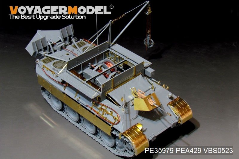 Maquette Voyager PE35979 Bergepanther Ausf.A allemand de la Seconde Guerre mondiale (type ancien, porte-outils Panther A) - Base pour TAKOM 2101 au 1/35 – image 9