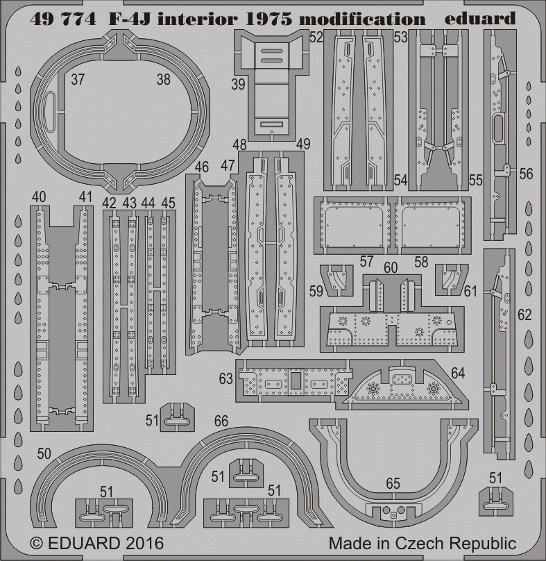Eduard 49774 F-4J interior 1975 modification ACADEMY 1/48 – immagine 2