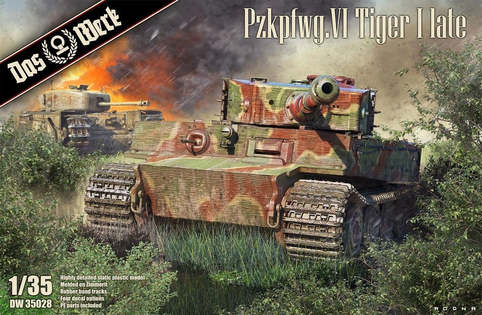 Das Werk DW35028 Pzkpfwg.VI Tiger I late ( Dragon Model ) 1/35