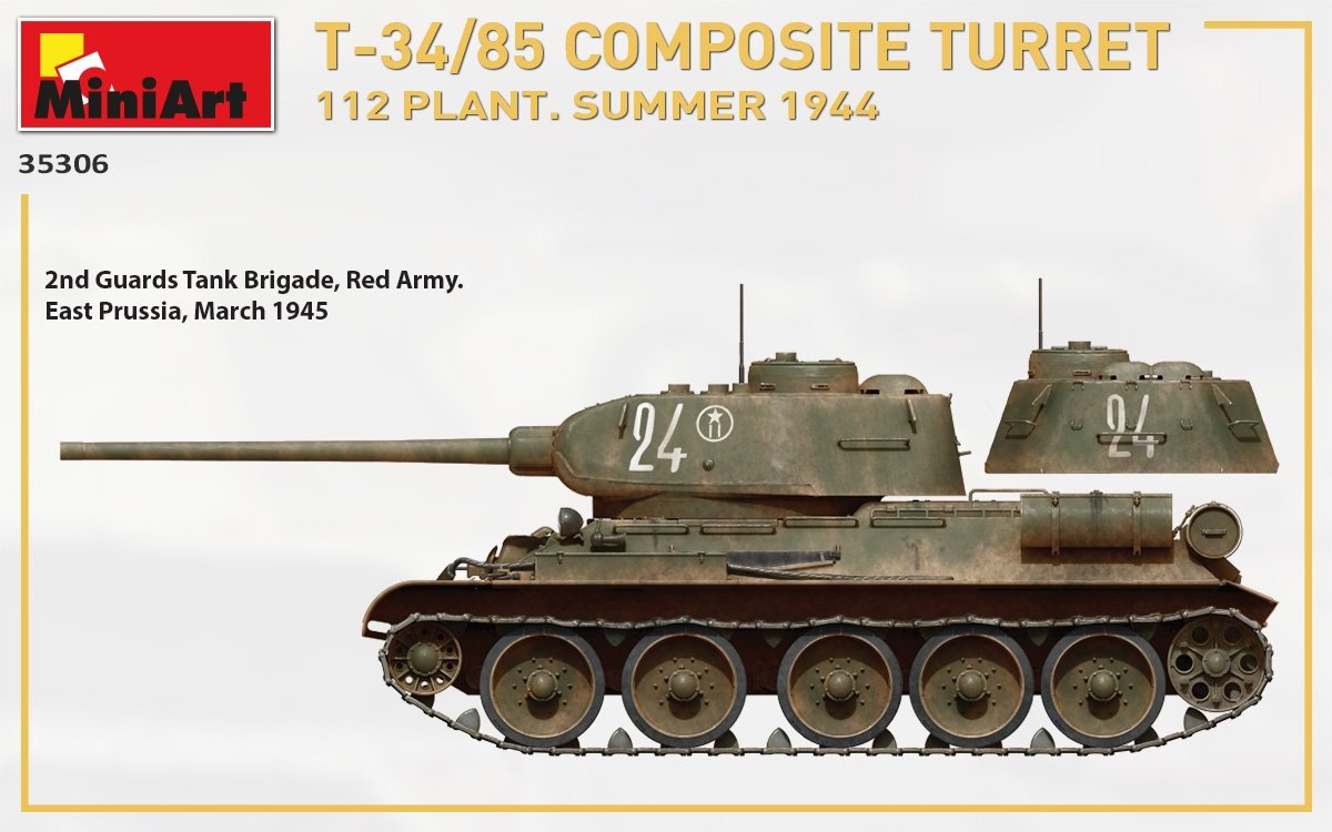 MiniArt 35306 T-34/85 COMPOSITE TURRET. 112 PLANT. SUMMER 1944 1/35 – immagine 10
