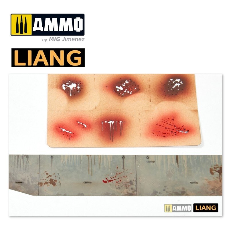 Liang 0005 Splashes Blood Effects Airbrush Stencils – image 5