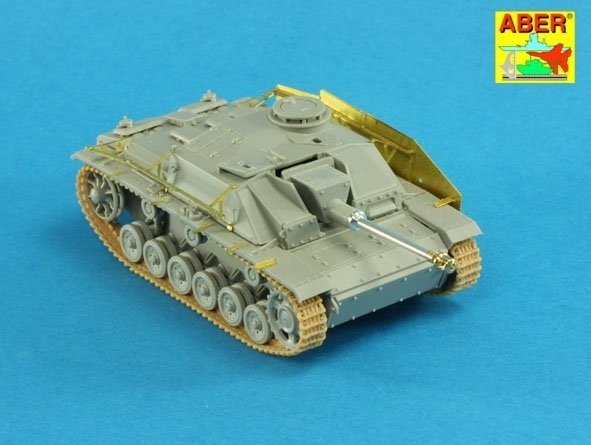 Aber 72L-53 Lufa do niemieckich dział pancernych StuG.III, Ausf.G wersja wczesna / German StuK.40 L/48 7,5 cm Barrel early model muzzle brake for StuG. III Ausf.F/8 and StuG. III Ausf.G early 1/72 – imagen 4