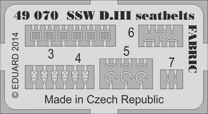 Eduard 49070 SSW D. III seatbelts FABRIC 1/48 EDUARD – Bild 2