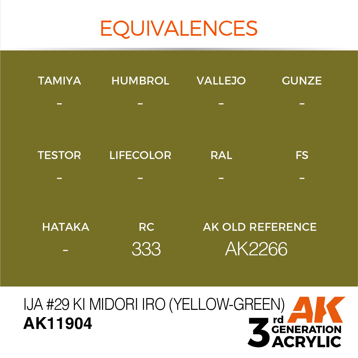 AK Interactive AK11904 IJA #29 KI MIDORI IRO (JAUNE-VERT) – AIR 17ml – image 3