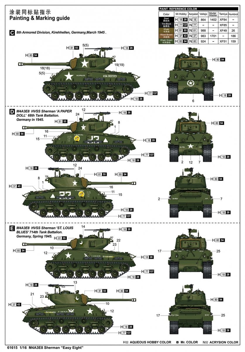 I Love Kit 61615 M4A3E8 Sherman &amp;quot;Easy Eight&amp;quot; 1/16 – zdjęcie 5
