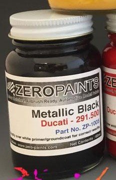 Zero Paints ZP-1005-291 Ducati Paints 60ml Metallic Black 291.500