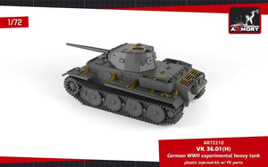Armory Models 72210 VK 36.01(H) Char lourd expérimental allemand de la Seconde Guerre mondiale, échelle 1/72 – image 8