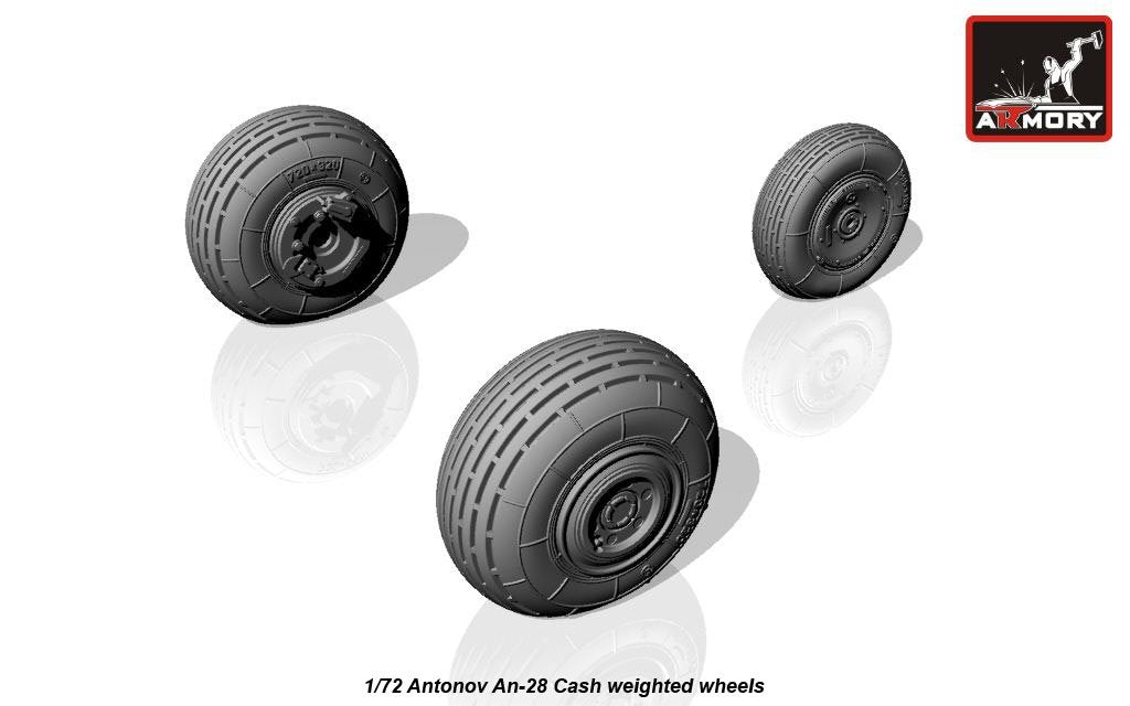 Armory Models AW72044 Antonov An-28 Cash wheels w/ weighted tires 1/72 – Bild 4