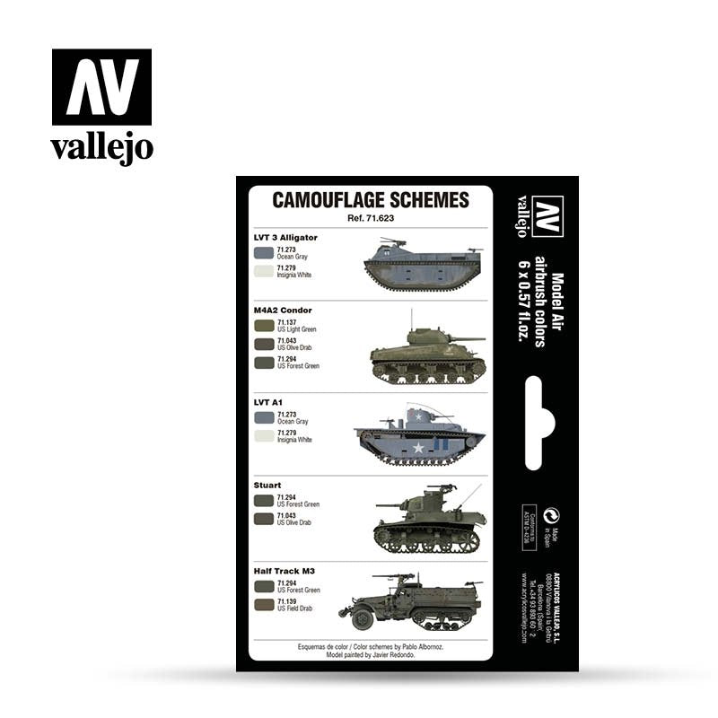 Vallejo 71623 WWII USMC Colors Green &amp;amp; Grey Patterns 1942-1945 6x17ml – Bild 2