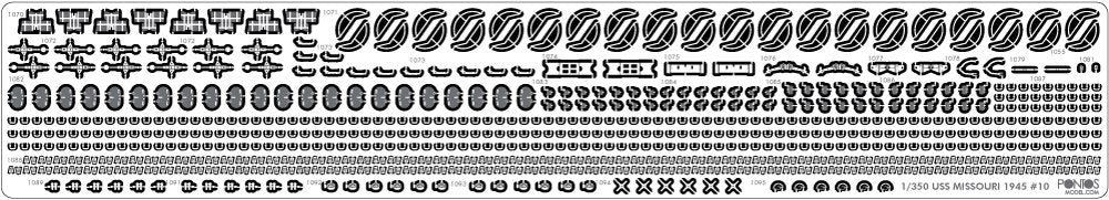 Pontos 37026FB USS BB-63 Missouri 1945 Advanced Detail Up Set (Deck Blue 20B stained wooden deck) 1/350 – immagine 20