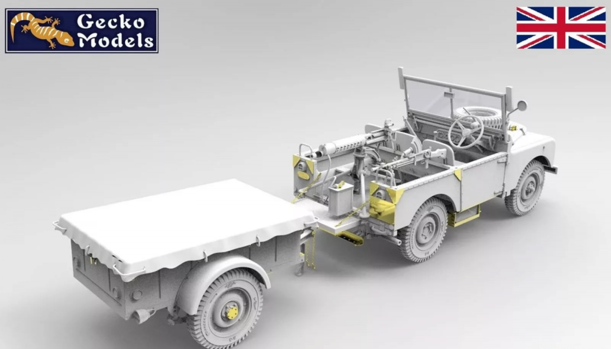 Gecko Models 35GM0076 Korean War British FV18001 Mk. 1 80in 4x4 Utility Vehicle (Early Production) w/10-cwt Bantam Trailer 1/35 – image 5