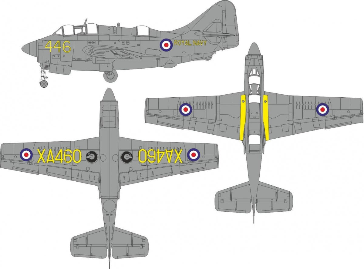Eduard EX1018 Gannet AS.1/ AS.4 national &amp;amp; a/ c marking 1/48