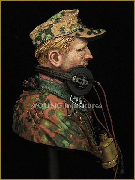 Young Miniatures YM1851 Officier de char SS allemand WAFFEN, Seconde Guerre mondiale, échelle 1/10  – image 6