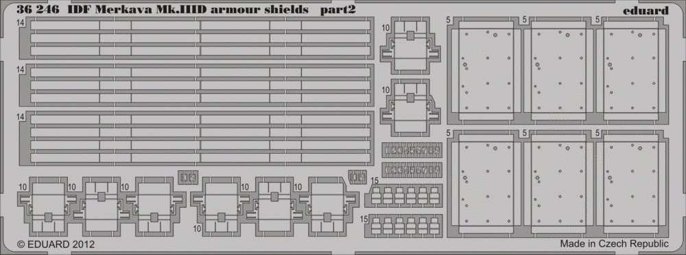 Eduard 36246 IDF Merkava Mk. IIID armour shields 1/35 Meng – Bild 2