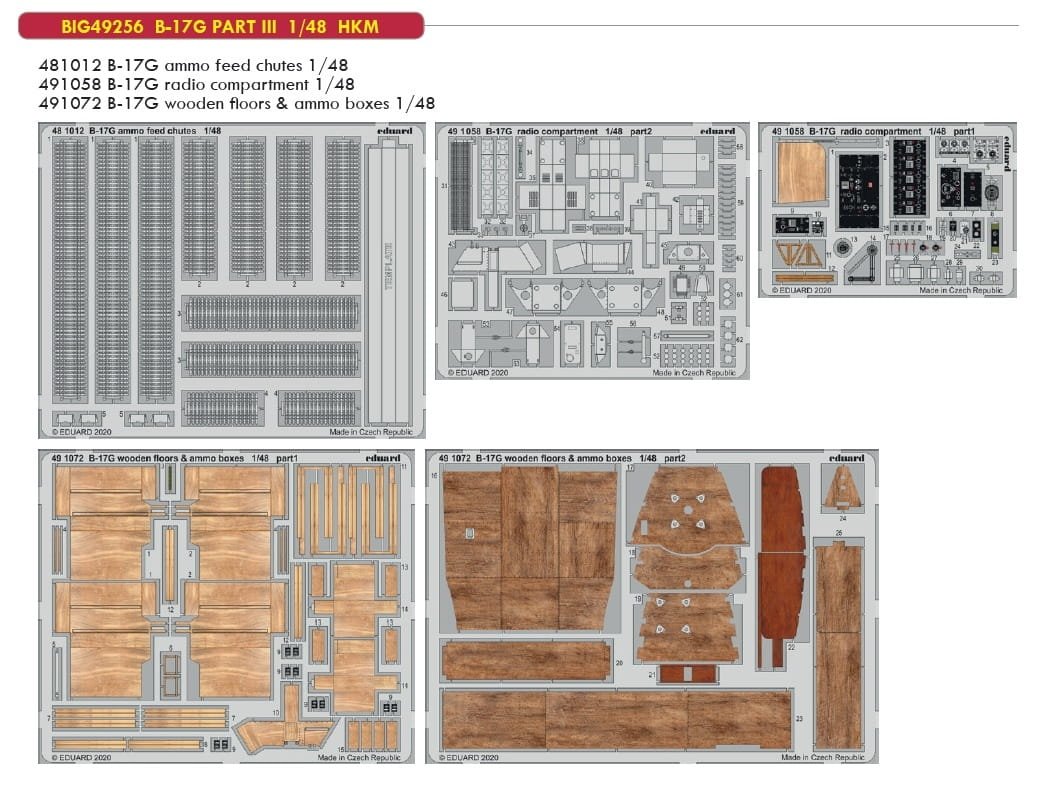 Eduard BIG49256 B-17G PART III 1/48 for HK MODELS – immagine 2