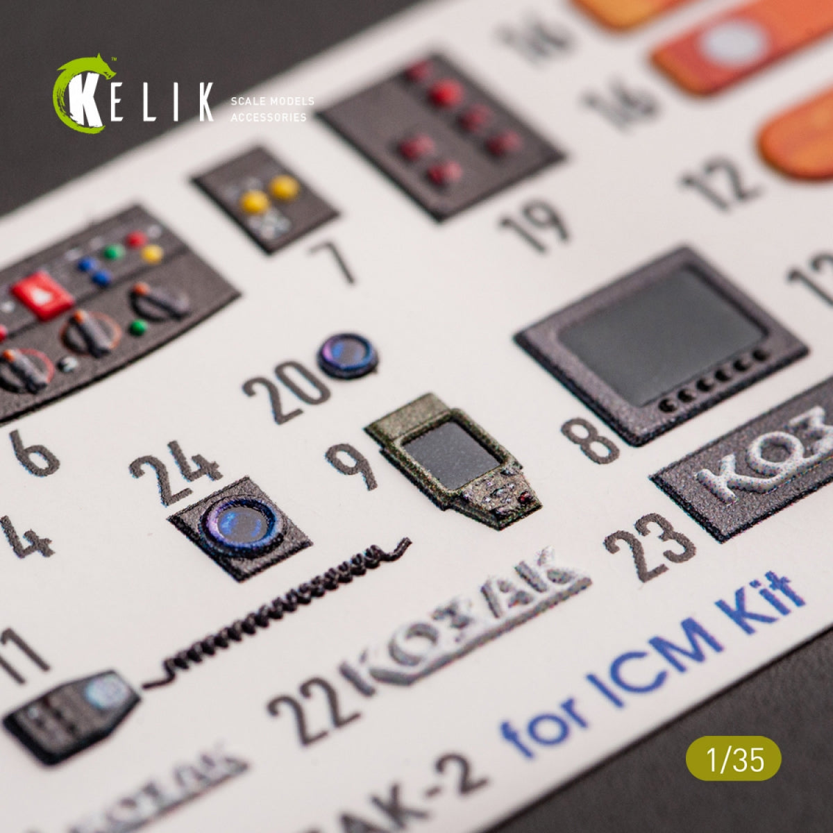 KELIK K35020 KOZAK-2 UKRAINIAN MRAP 3D DECALS FOR ICM KIT 1/35 – immagine 5
