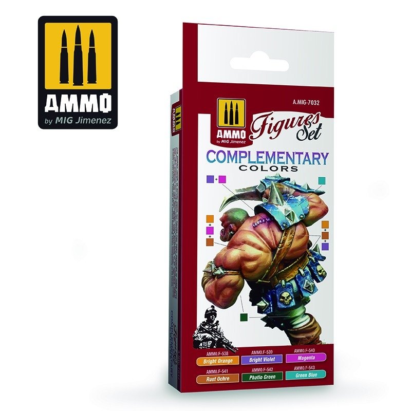 Munitions pour Mig 7032, couleurs complémentaires. Coffret de figurines 6x17 ml – image 2