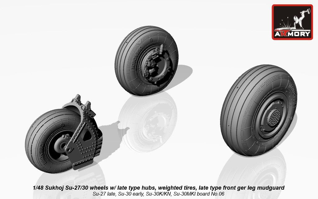 Armory Models AW48021 Sukhoj Su-27 / Su-30 Flanker wheels 1/48 – immagine 5
