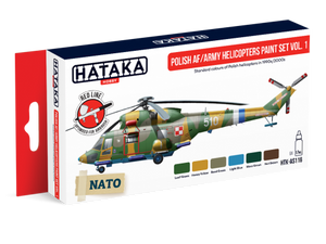 Hataka HTK-AS116 Ensemble de peinture polonais AF / Army Helicopters vol. 1 6x17ml