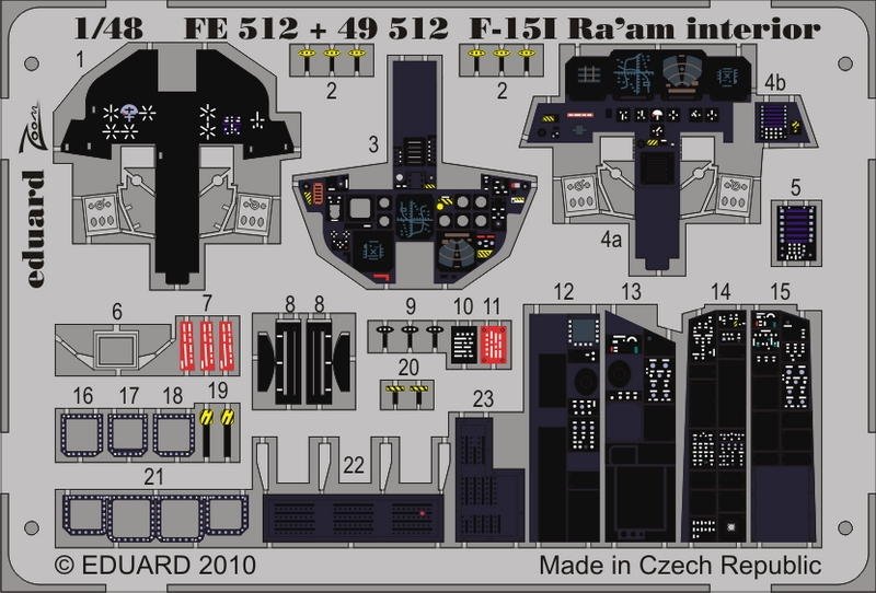 Intérieur Eduard FE512 F-15I RaaM SA 1/48 Academy