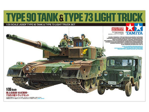 Tamiya 25186 JGSDF Char Type 90, Camion léger Type 73 Set 1/35