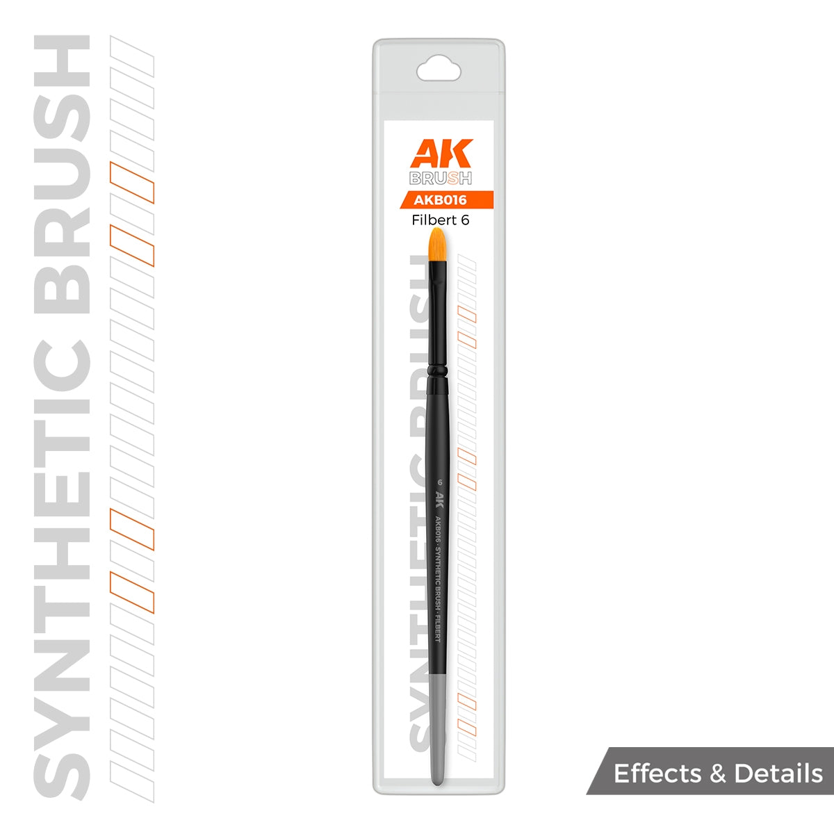 AK Interactive AKB016 AK SYNTHETIC BRUSH – FILBERT 6 – zdjęcie 2