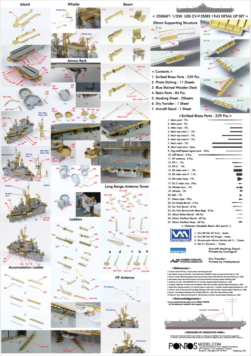 Pontos 35006F1 USS CV-9 Essex 1943 Detail Up Set 1/350 – immagine 4