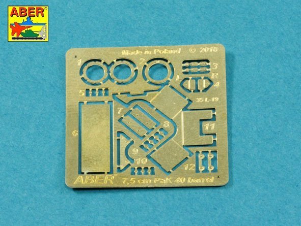 Aber 35L-045N German 75mm Barrel for Pak40 - middle model 1/35 – image 5
