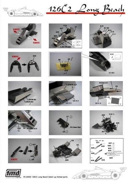 KA Models FE-20002 Ferrari 126C2 Long Beach Super Detail-Up parts set for Fujimi 1/20 – Bild 6