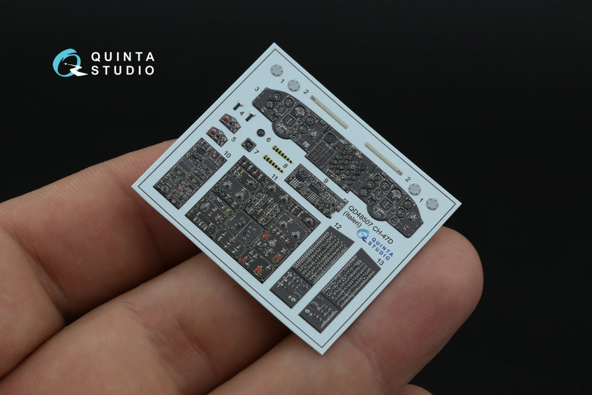 Quinta Studio QD48507 CH-47D 3D-Printed coloured Interior on decal paper (Italeri) 1/48 – Bild 7