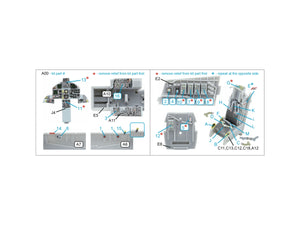 Intérieur imprimé en 3D et coloré sur papier décalcomanie Quinta Studio QD72187 F-15C Late/J Late (Fine Molds) à l&amp;#39;échelle 1/72 – image 3
