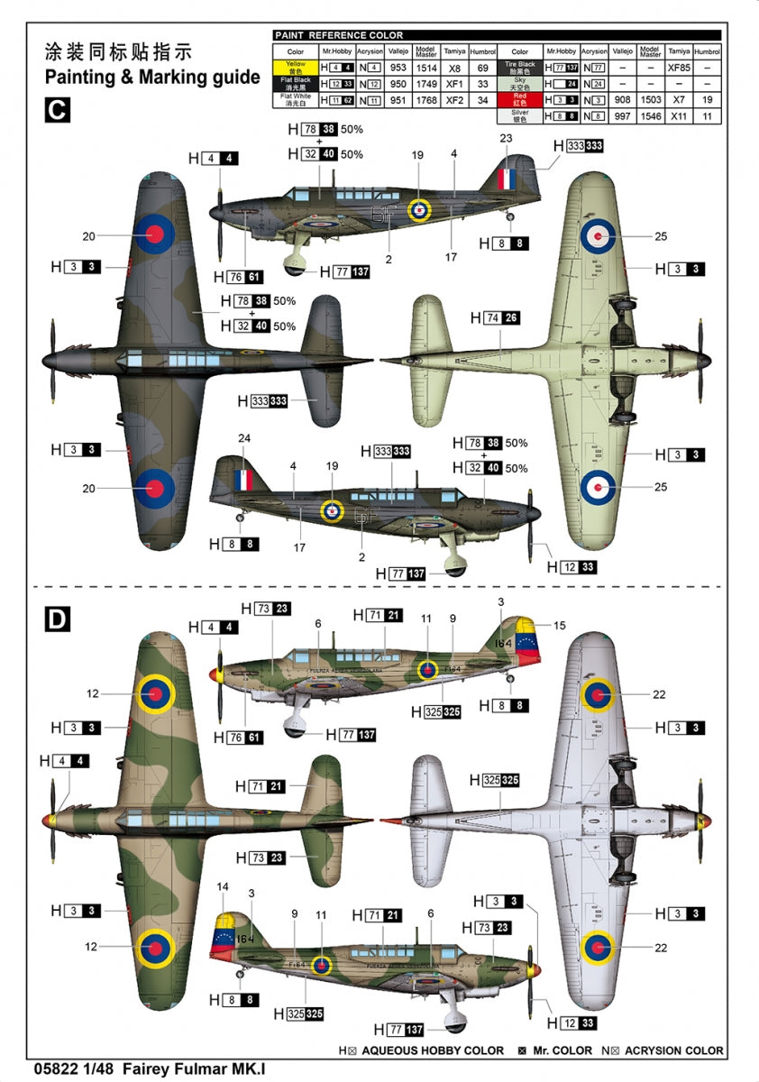 Trumpeter 05822 Fairey Fulmar MK.I 1/48 – imagen 3