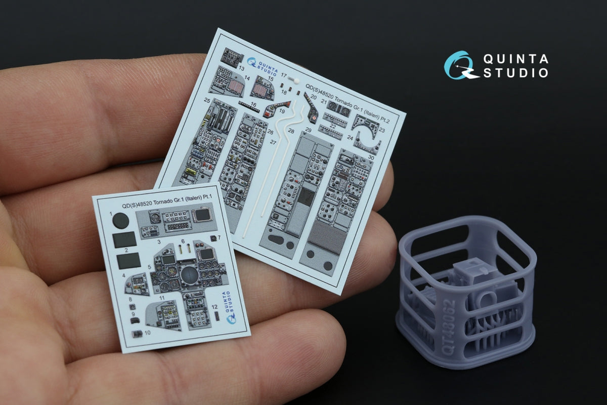 Quinta Studio QDS+48520 Tornado Gr.1 3D-Printed coloured Interior on decal paper (Italeri) (small version) (with 3D-printed resin parts) 1/48 – Bild 2