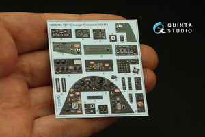 Quinta Studio QD32164 TBF-1C Avenger 3D-Printed &amp;amp; coloured Interior on decal paper (Trumpeter) 1/32 – immagine 4