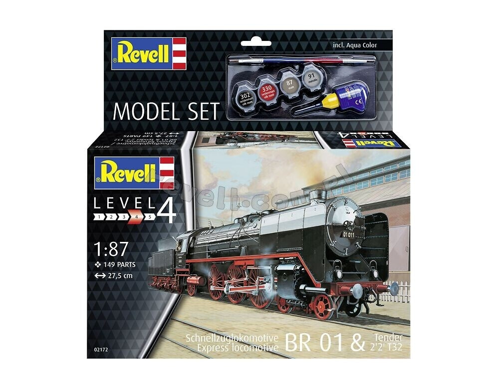 Revell 62172 Schnellzuglok BR01 with Tender 2'2' T32 Model Set (H0) 1/87